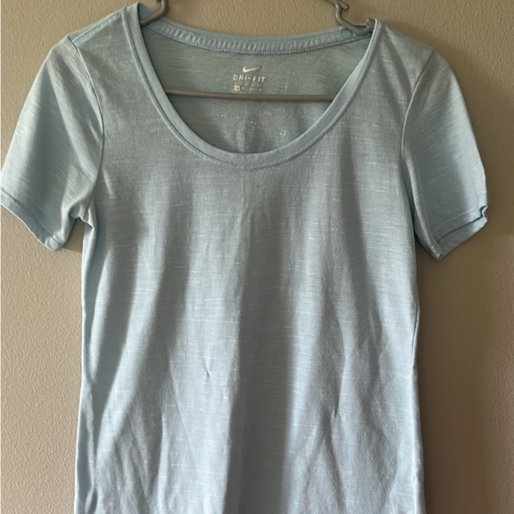 Nike Blue Fitted Short Sleeve T-Shirt